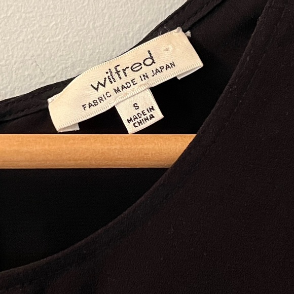 Wilfred | Little Black Racer Back Dress with Exposed Zipper - Size Small - Picture 13 of 14